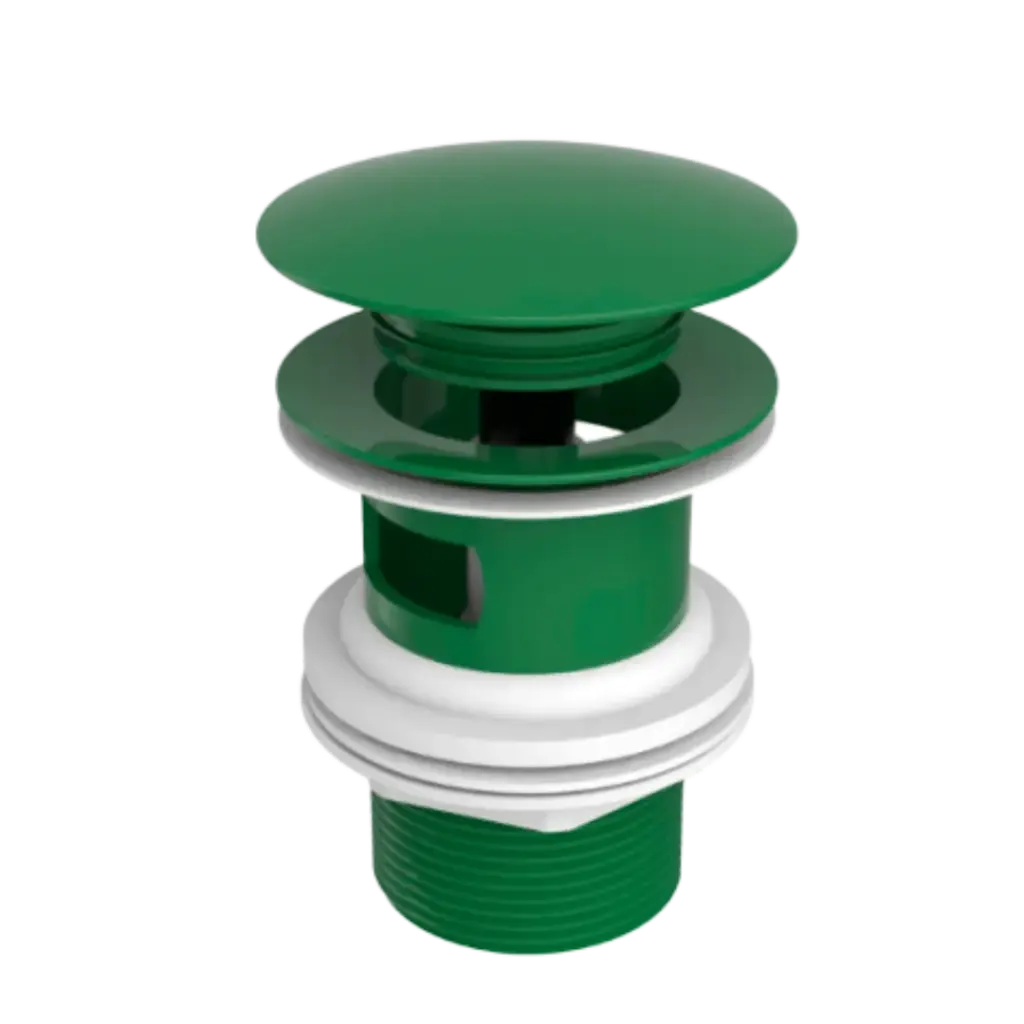 DESAGUE DE LAVAMANOS Y BIDE CLICK CLACK NU VERDE ROCA | Decogrifos